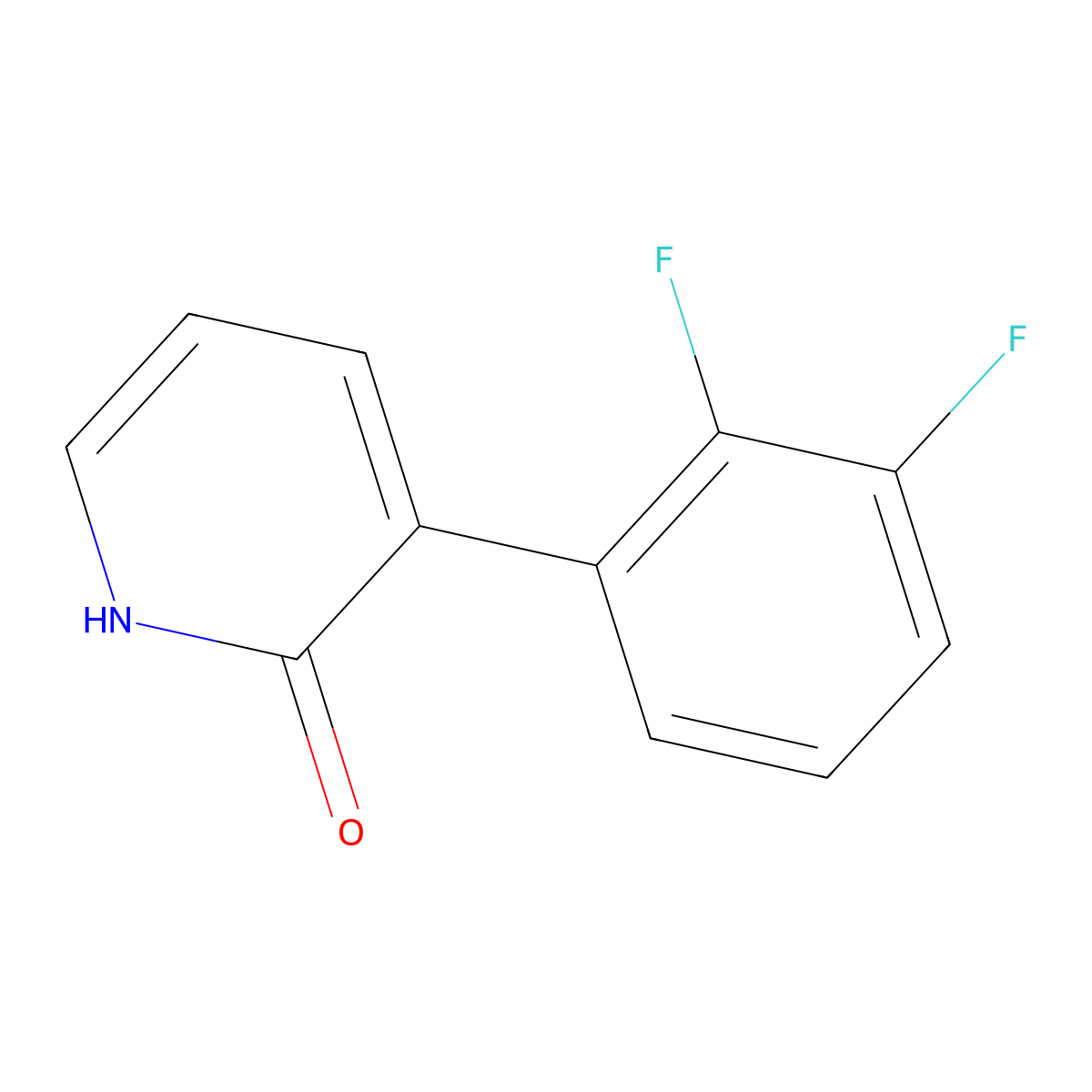 3-(2,3-Difluorophenyl)pyridin-2(1H)-one molecular structure, CAS 1261724-61-1