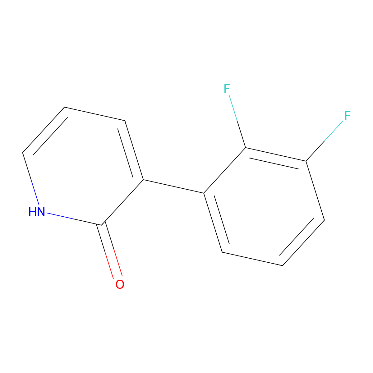 3-(2,3-Difluorophenyl)pyridin-2(1H)-one molecular structure, CAS 1261724-61-1