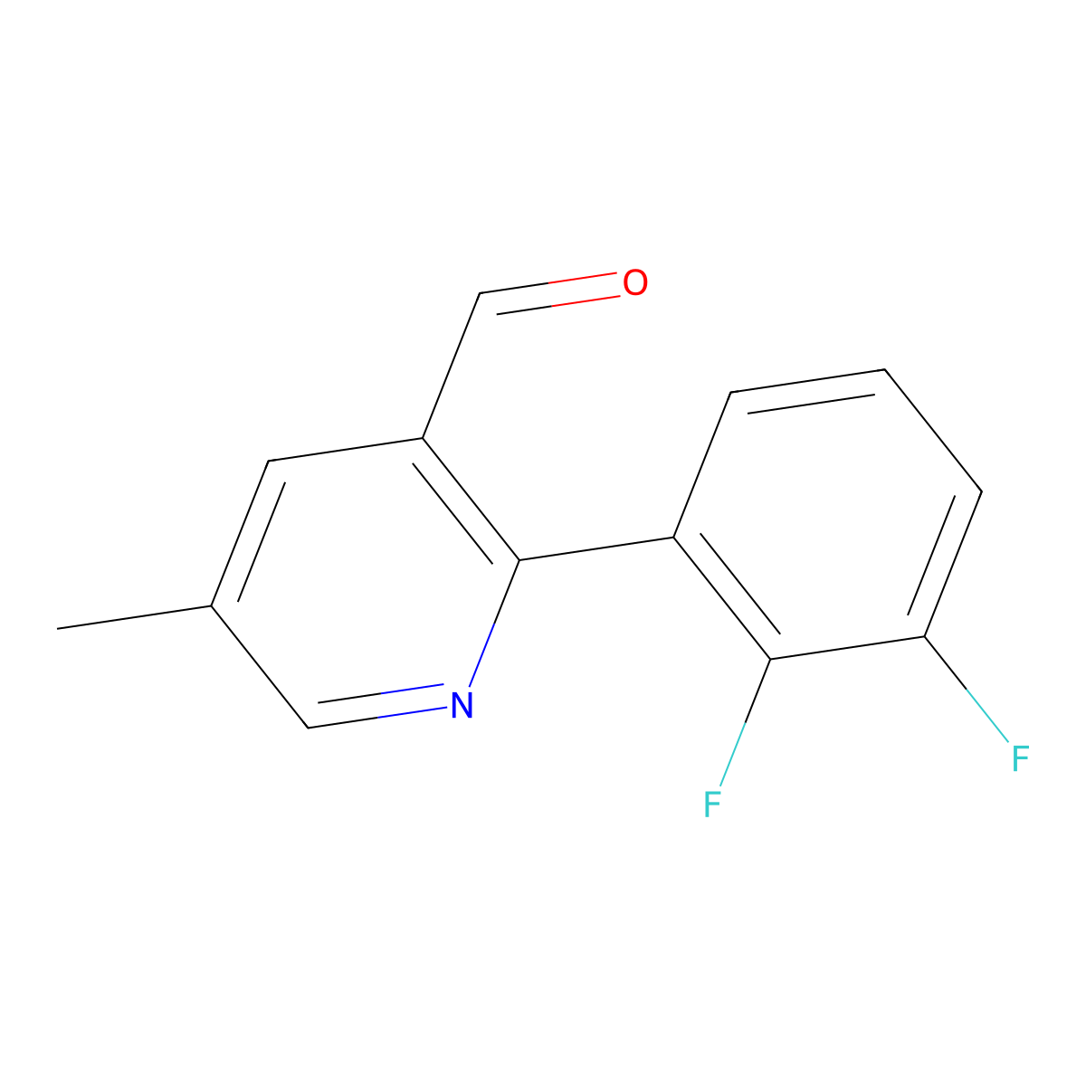 2-(2,3-Difluorophenyl)-5-methylnicotinaldehyde molecular structure, CAS 1261725-21-6