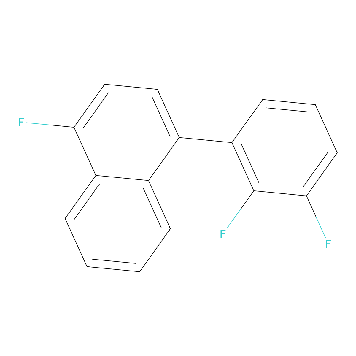 1-(2,3-Difluorophenyl)-4-fluoronaphthalene molecular structure, CAS 1261725-34-1