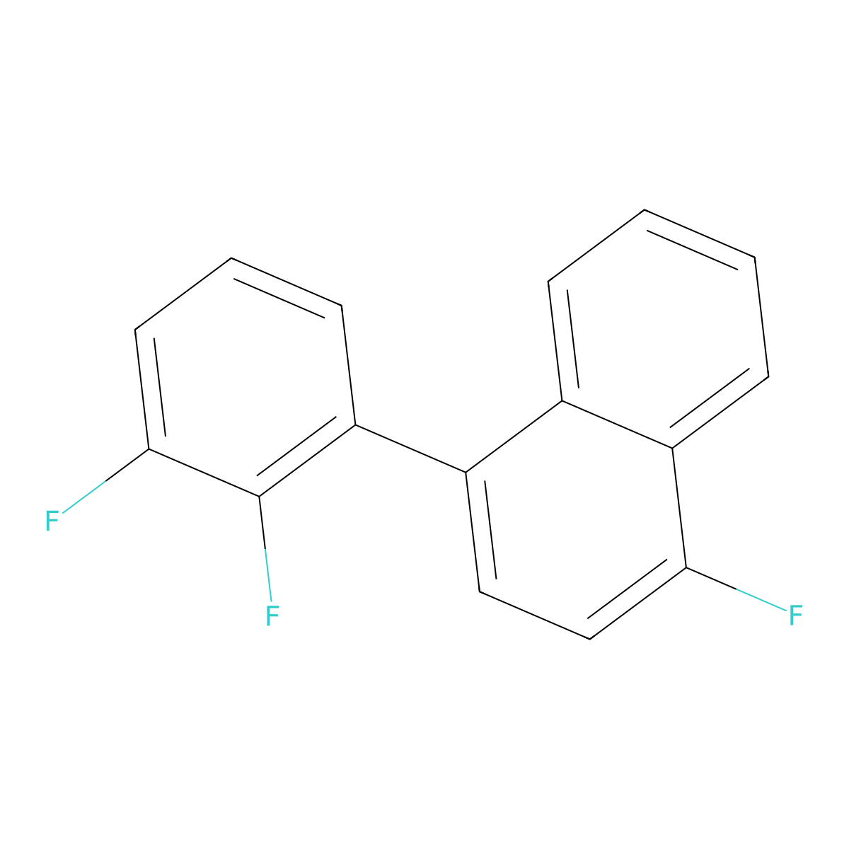 1-(2,3-Difluorophenyl)-4-fluoronaphthalene molecular structure, CAS 1261725-34-1