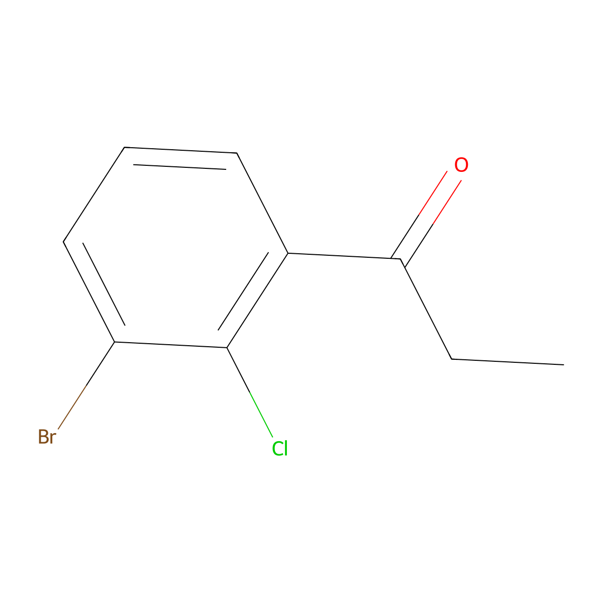 1-(3-Bromo-2-chlorophenyl)-1-propanone molecular structure, CAS 1261725-61-4
