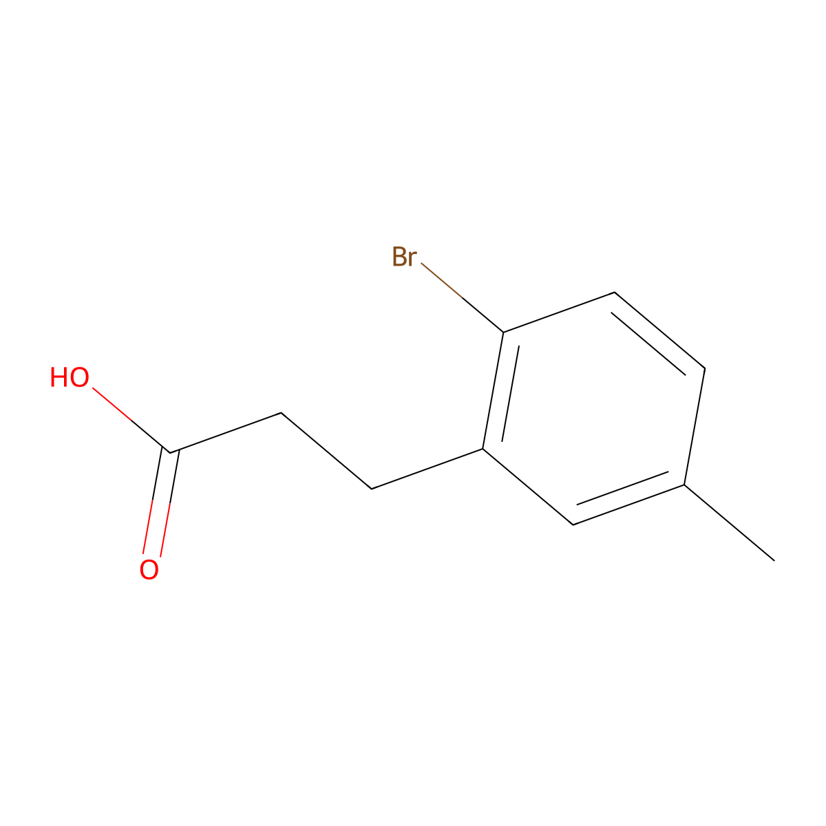 3-(2-Bromo-5-methylphenyl)propanoic acid molecular structure, CAS 1261726-43-5