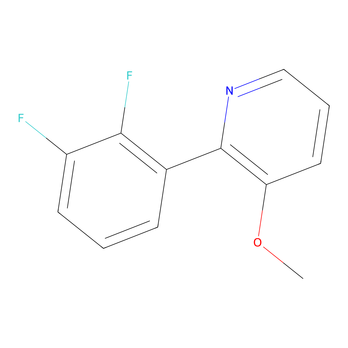 2-(2,3-Difluorophenyl)-3-methoxypyridine molecular structure, CAS 1261727-26-7