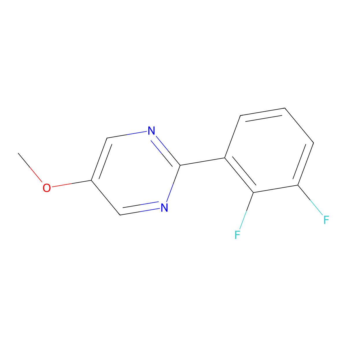 2-(2,3-Difluorophenyl)-5-methoxypyrimidine molecular structure, CAS 1261727-75-6