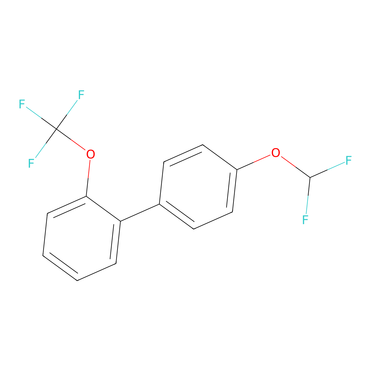 4'-(Difluoromethoxy)-2-(trifluoromethoxy)-1,1'-biphenyl molecular structure, CAS 1261728-38-4