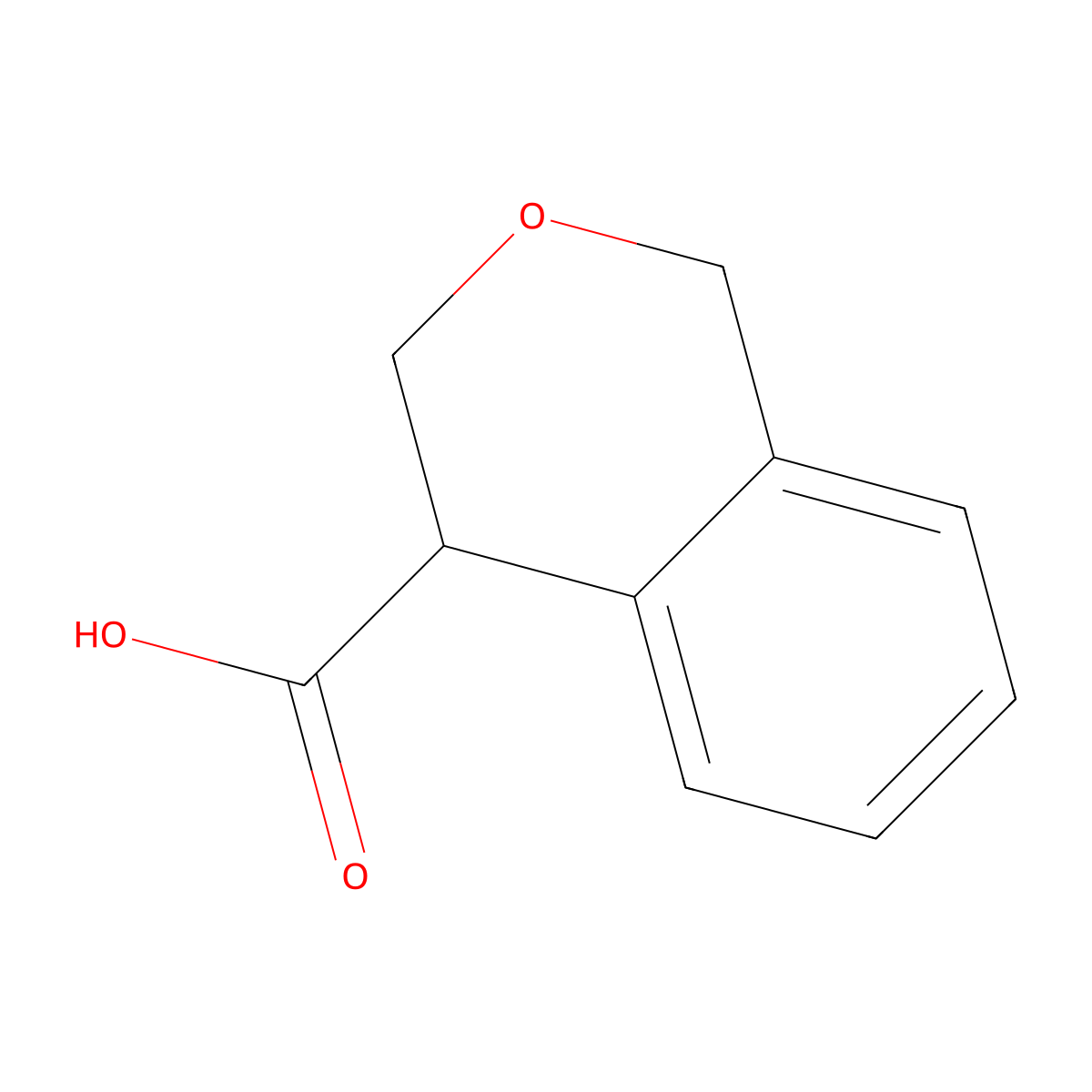 3,4-dihydro-1H-2-benzopyran-4-carboxylic acid molecular structure, CAS 1261728-81-7