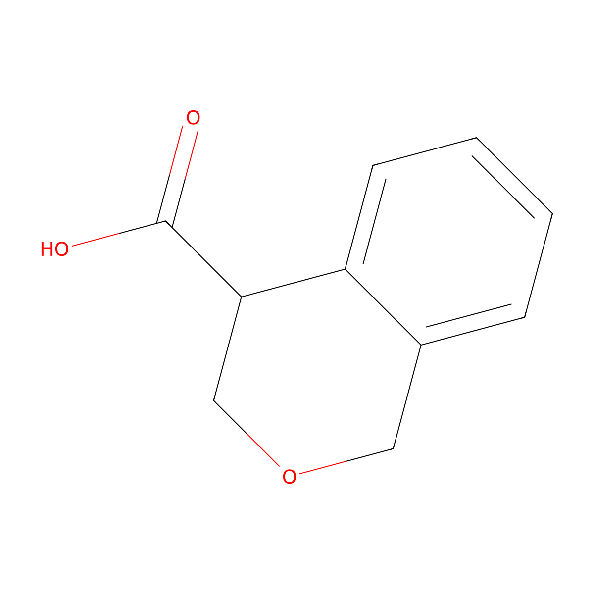 3,4-dihydro-1H-2-benzopyran-4-carboxylic acid molecular structure, CAS 1261728-81-7