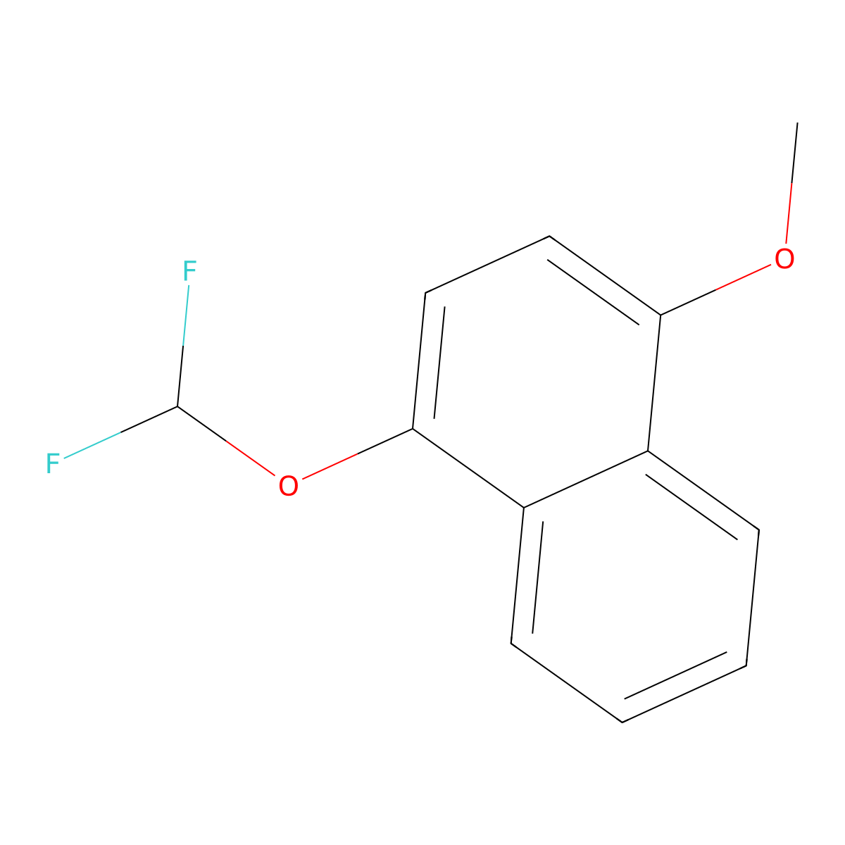 1-(Difluoromethoxy)-4-methoxynaphthalene molecular structure, CAS 1261729-07-0