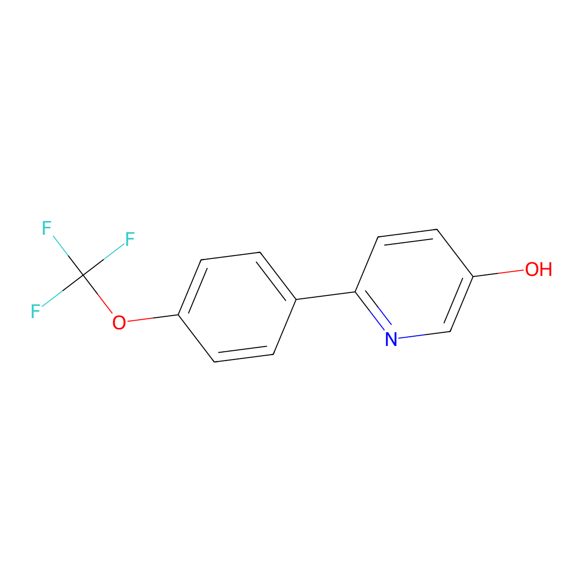 6-(4-(Trifluoromethoxy)phenyl)pyridin-3-ol molecular structure, CAS 1261729-36-5