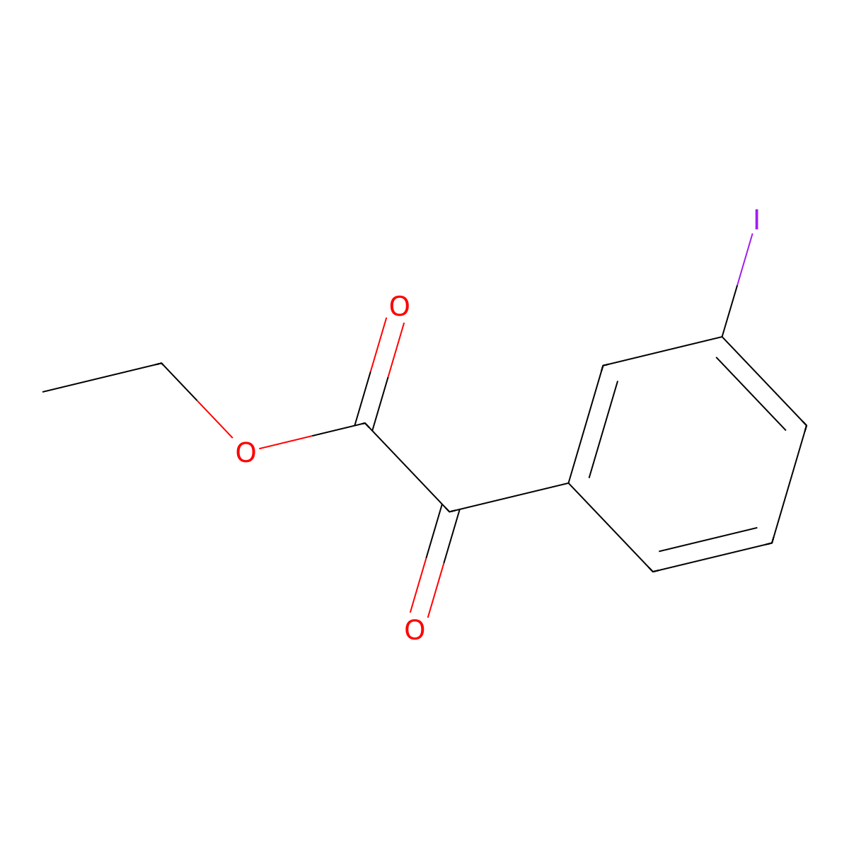 Ethyl 2-(3-iodophenyl)-2-oxoacetate molecular structure, CAS 1261729-44-5
