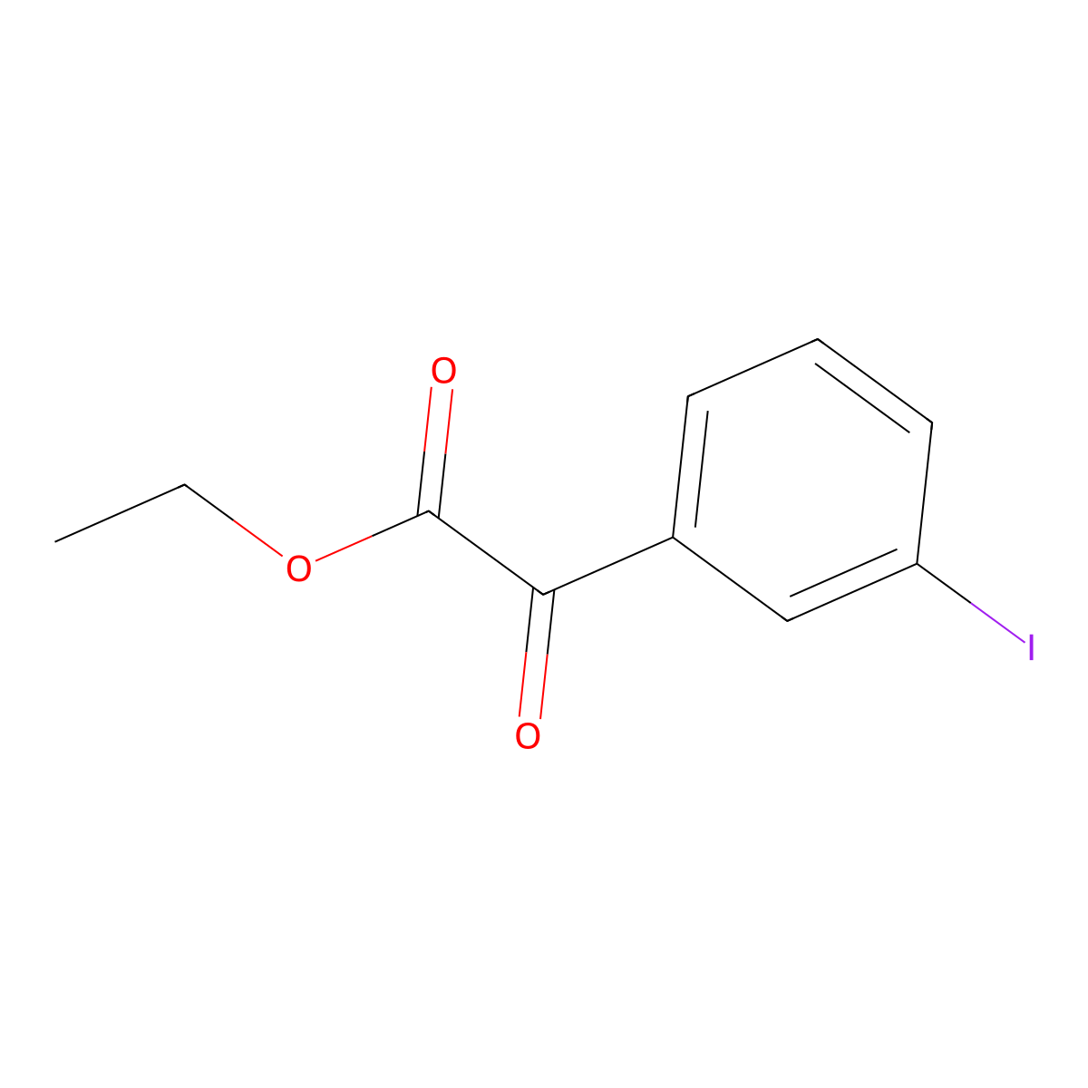 Ethyl 2-(3-iodophenyl)-2-oxoacetate molecular structure, CAS 1261729-44-5