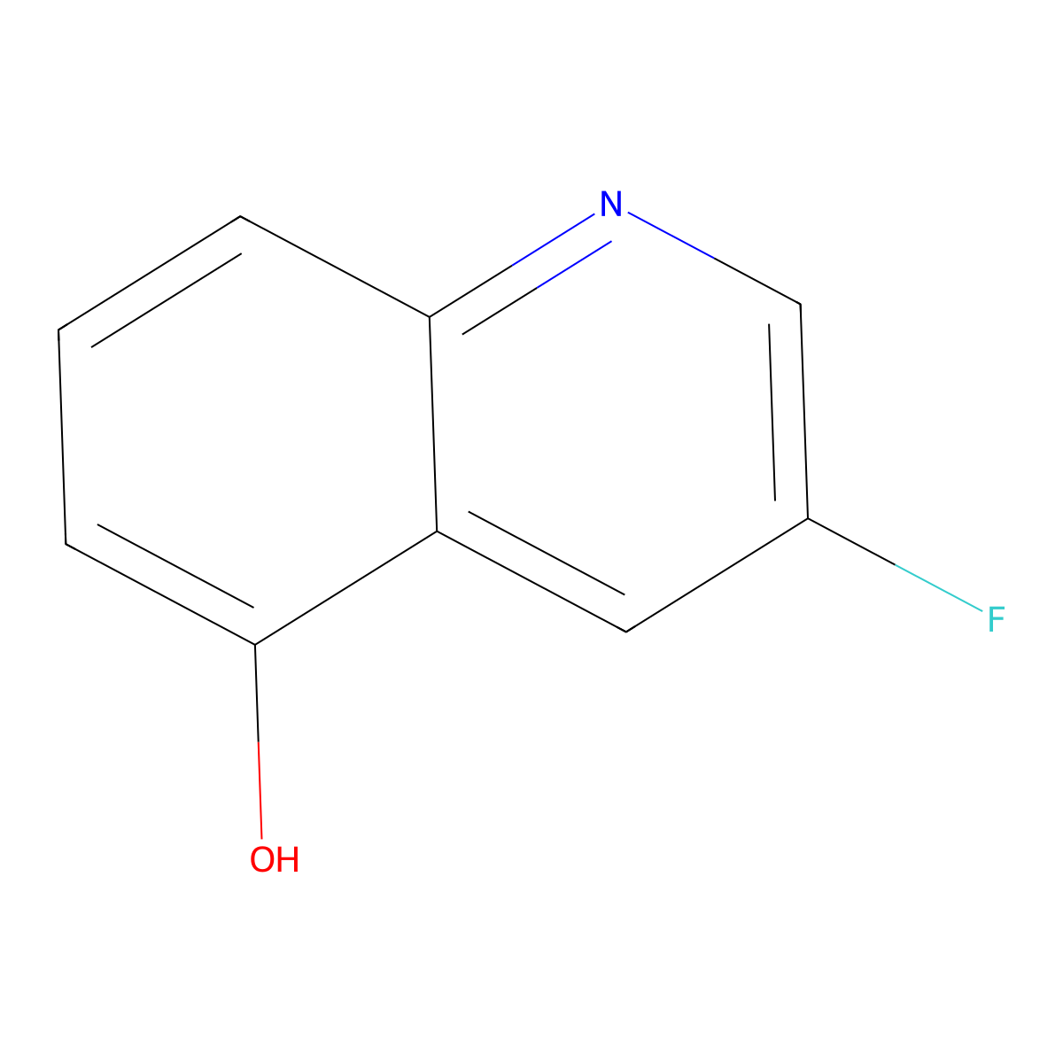 3-Fluoroquinolin-5-ol molecular structure, CAS 1261729-67-2