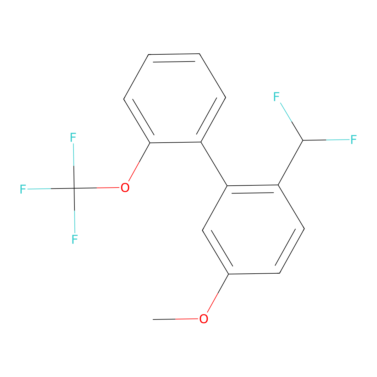 2-(Difluoromethyl)-5-methoxy-2'-(trifluoromethoxy)-1,1'-biphenyl molecular structure, CAS 1261729-68-3