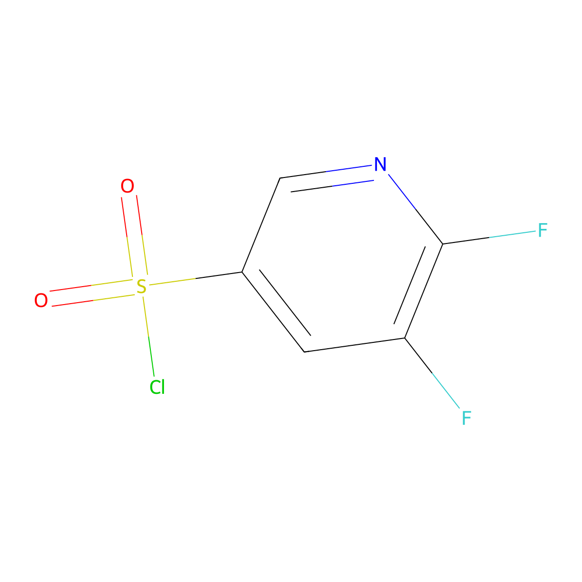 5,6-Difluoropyridine-3-sulfonyl chloride molecular structure, CAS 1261729-75-2