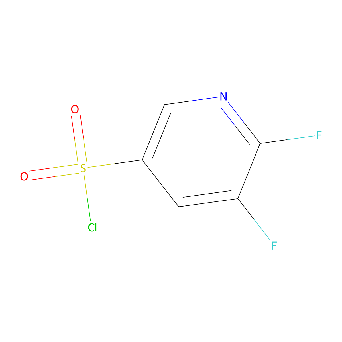 5,6-Difluoropyridine-3-sulfonyl chloride molecular structure, CAS 1261729-75-2
