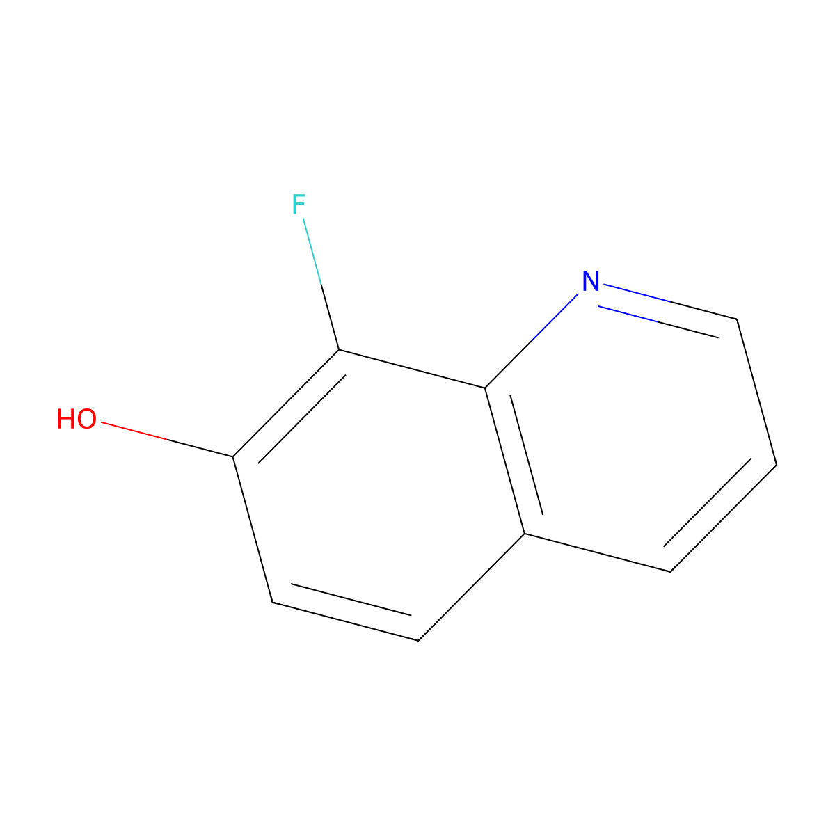 8-Fluoroquinolin-7-ol molecular structure, CAS 1261729-79-6