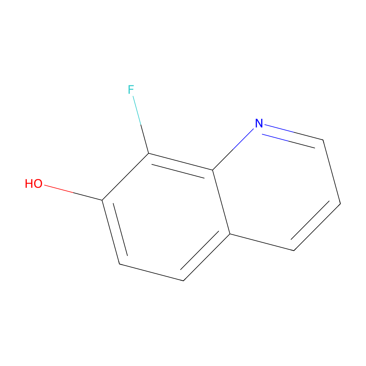 8-Fluoroquinolin-7-ol molecular structure, CAS 1261729-79-6