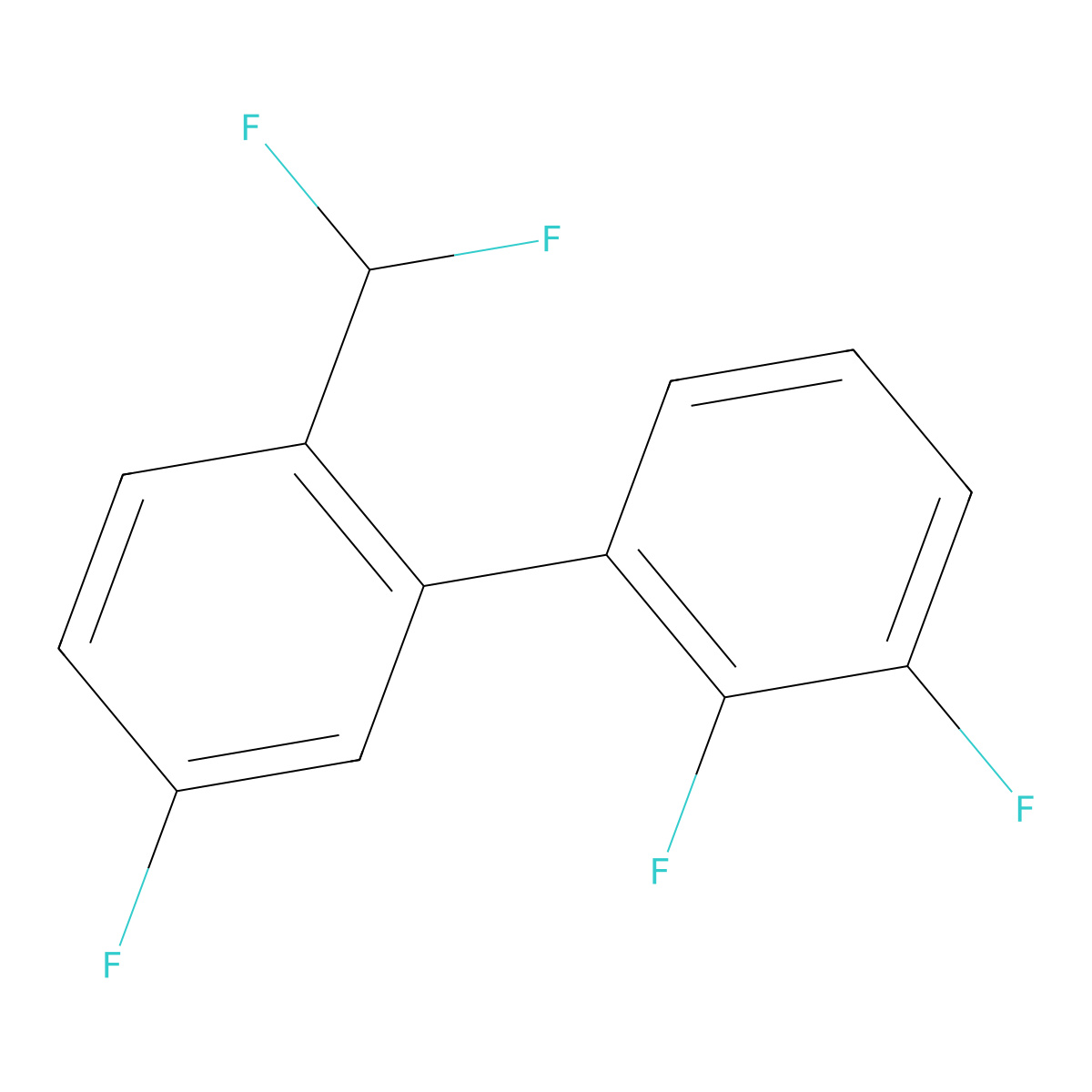 2'-(Difluoromethyl)-2,3,5'-trifluoro-1,1'-biphenyl molecular structure, CAS 1261729-80-9