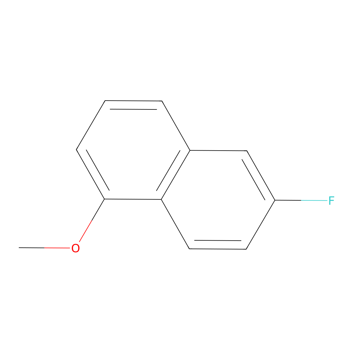 2-Fluoro-5-methoxynaphthalene molecular structure, CAS 1261730-67-9
