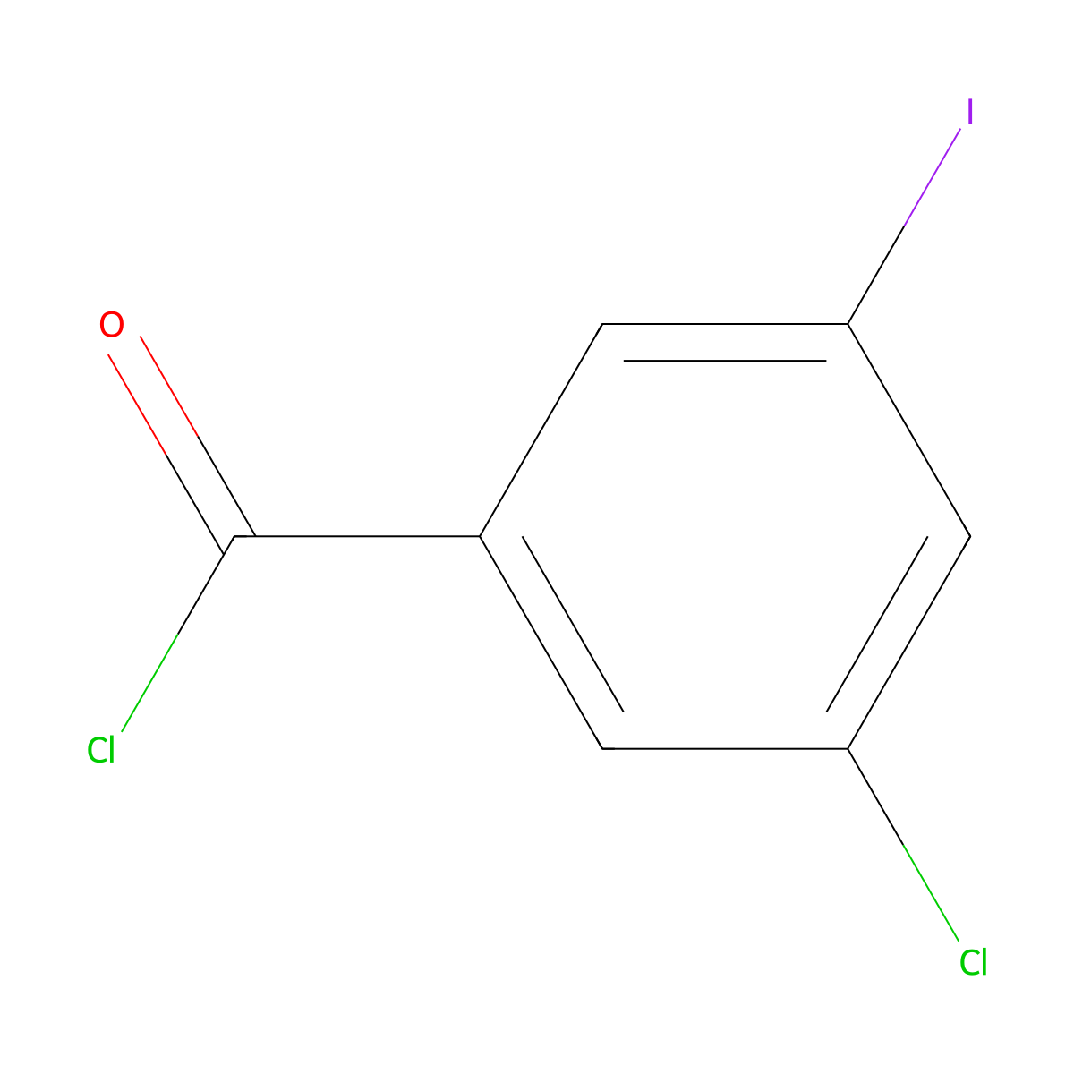 3-Chloro-5-iodobenzoyl chloride molecular structure, CAS 1261730-81-7
