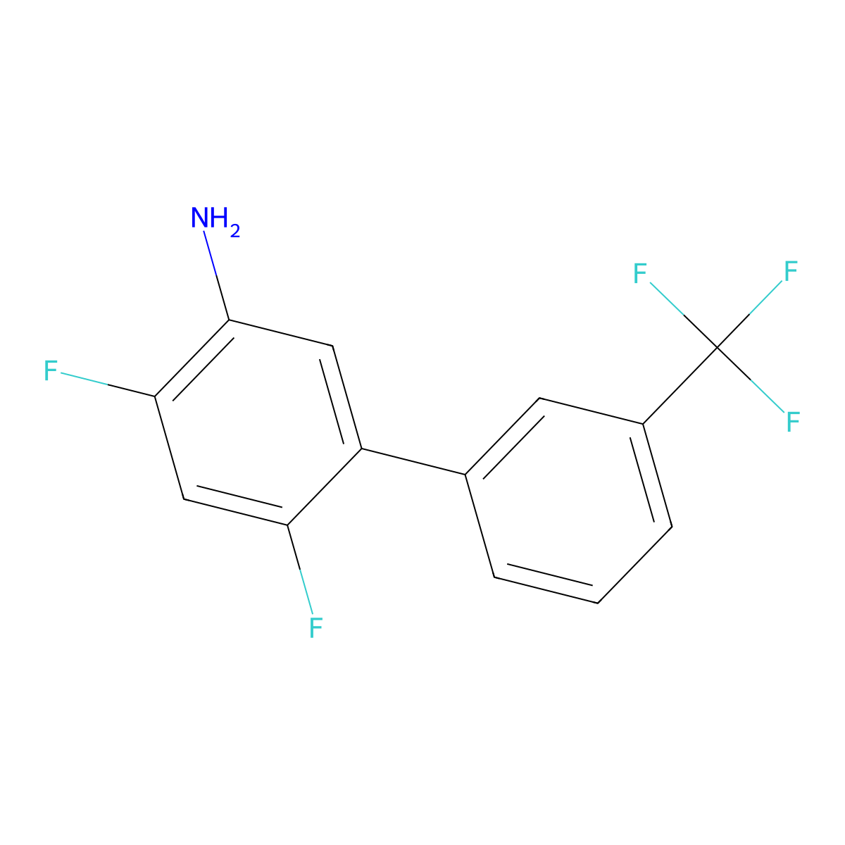 4,6-Difluoro-3'-(trifluoromethyl)-[1,1'-biphenyl]-3-amine molecular structure, CAS 1261731-08-1