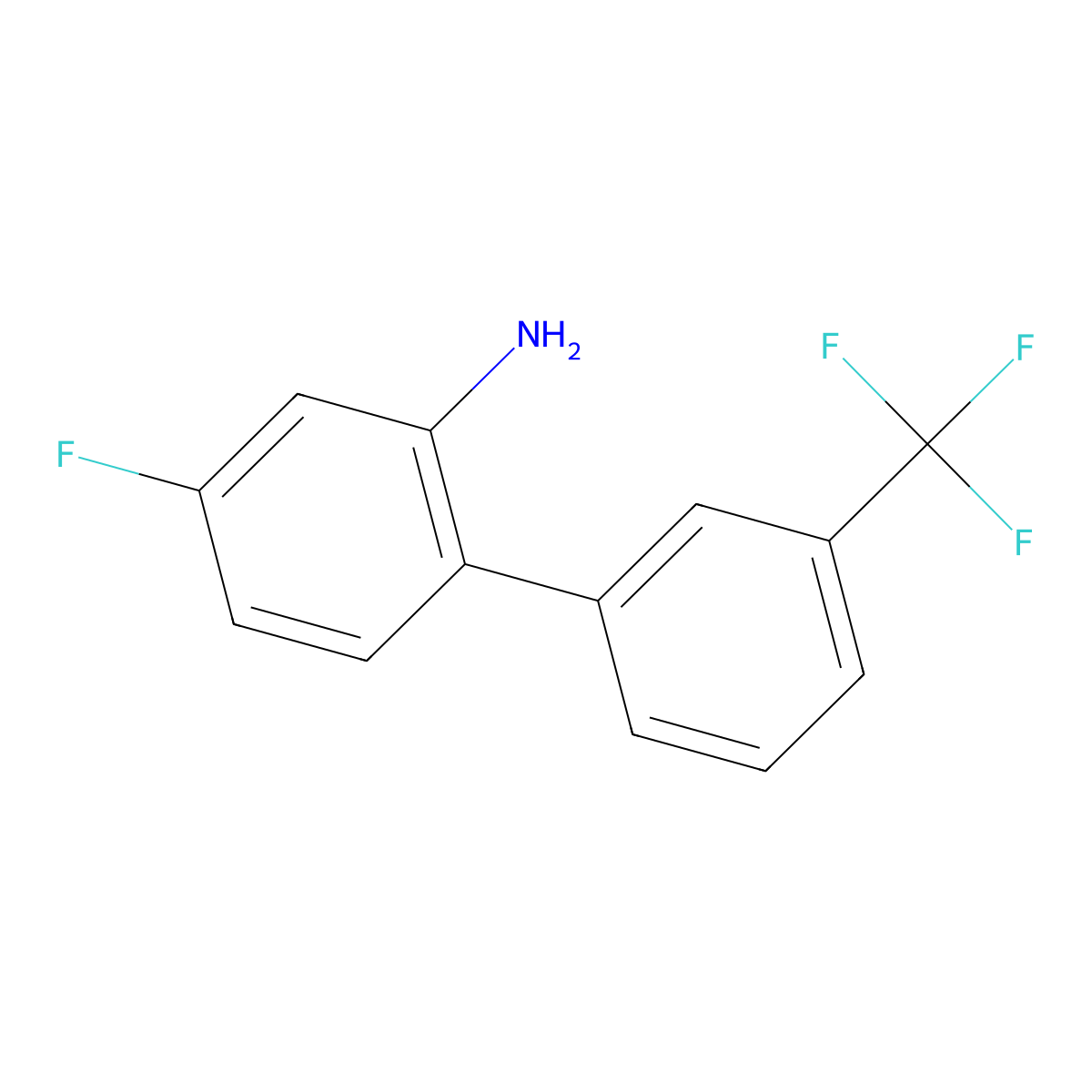 4-Fluoro-3'-(trifluoromethyl)[1,1'-biphenyl]-2-amine molecular structure, CAS 1261731-15-0