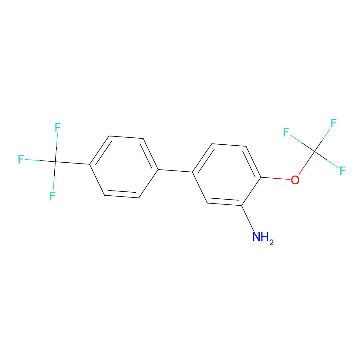 3-Amino-4-(trifluoromethoxy)-4'-(trifluoromethyl)biphenyl molecular structure, CAS 1261731-37-6