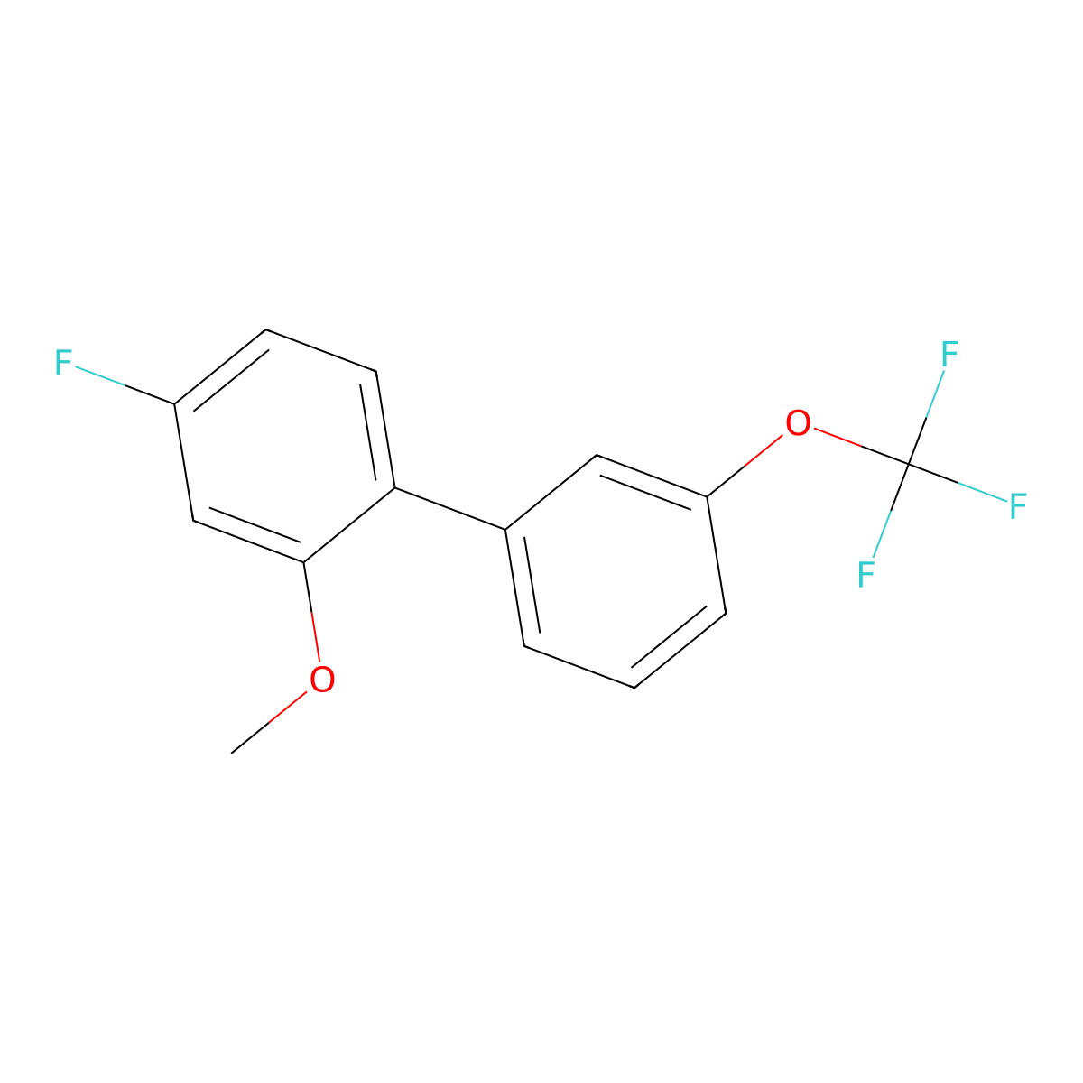4-Fluoro-2-methoxy-3'-(trifluoromethoxy)-1,1'-biphenyl molecular structure, CAS 1261731-39-8