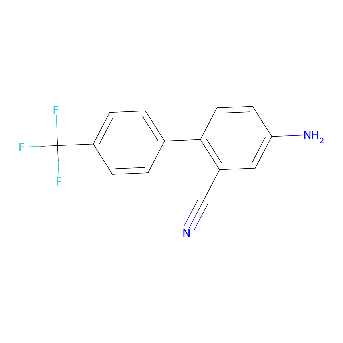 4-Amino-4'-(trifluoromethyl)-[1,1'-biphenyl]-2-carbonitrile molecular structure, CAS 1261731-58-1