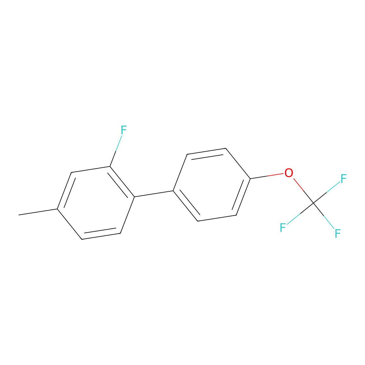 2-Fluoro-4-methyl-4'-(trifluoromethoxy)biphenyl molecular structure, CAS 1261731-74-1