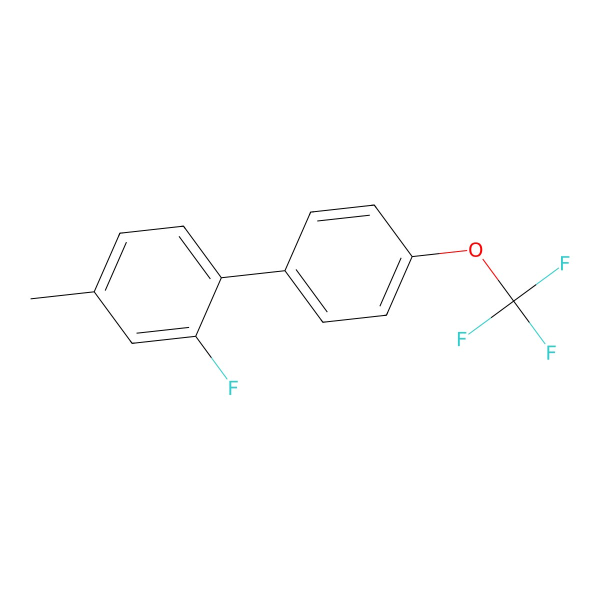 2-Fluoro-4-methyl-4'-(trifluoromethoxy)biphenyl molecular structure, CAS 1261731-74-1