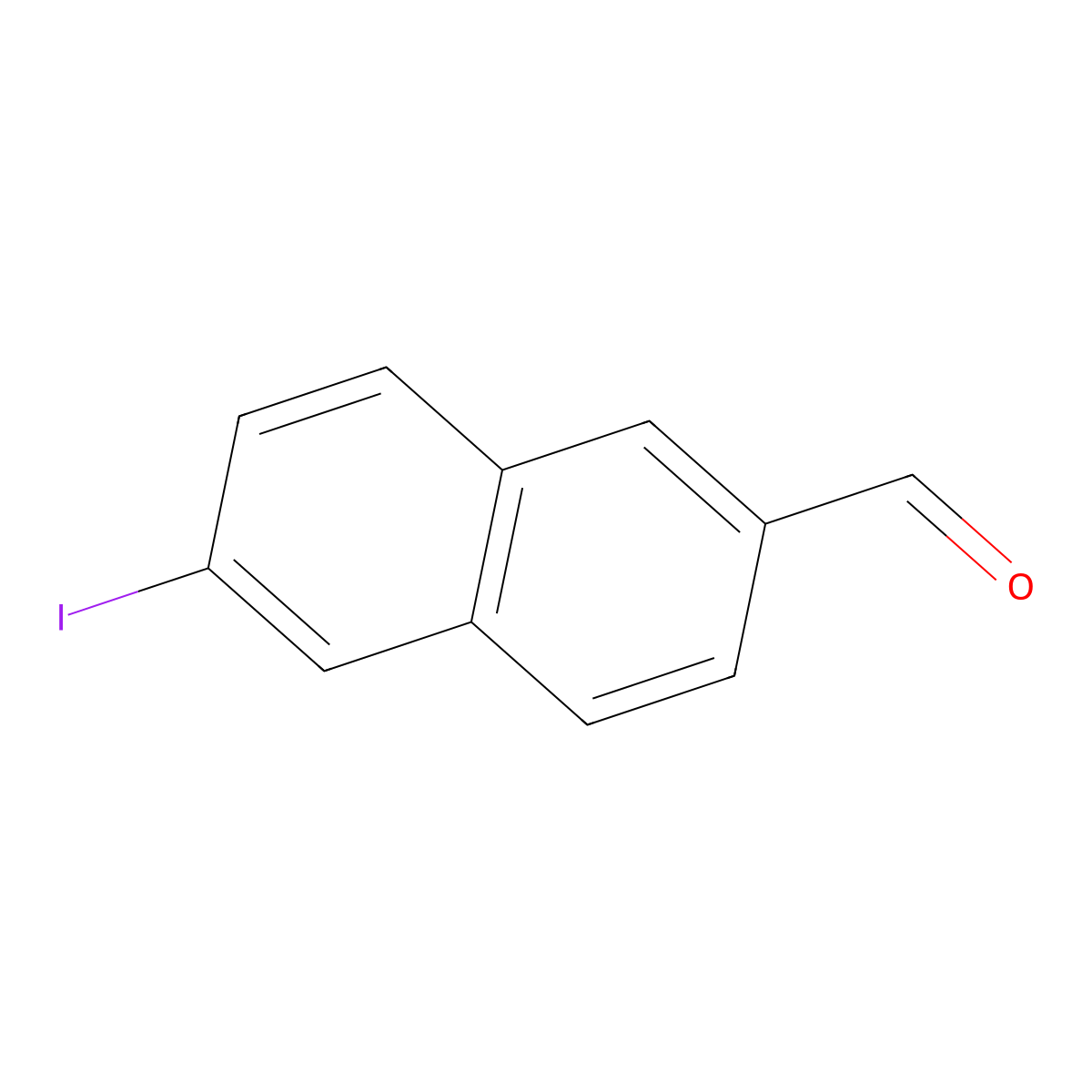 6-Iodonaphthalene-2-carbaldehyde molecular structure, CAS 1261731-75-2
