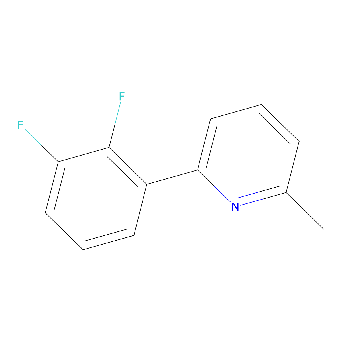 2-(2,3-Difluorophenyl)-6-methylpyridine molecular structure, CAS 1261731-77-4
