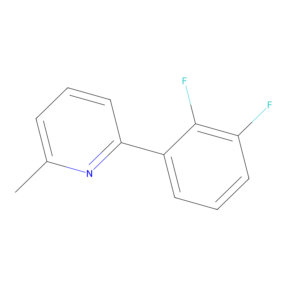 2-(2,3-Difluorophenyl)-6-methylpyridine molecular structure, CAS 1261731-77-4