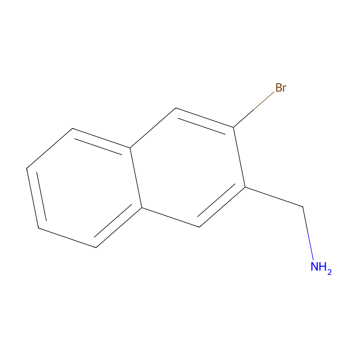 2-(Aminomethyl)-3-bromonaphthalene molecular structure, CAS 1261732-11-9
