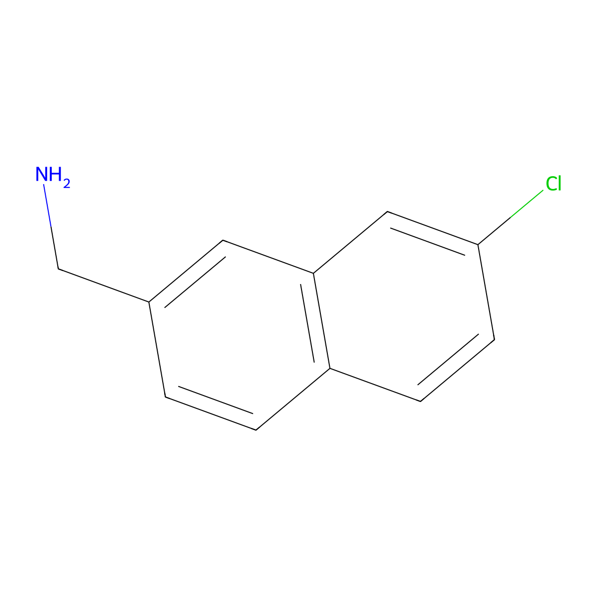 2-(Aminomethyl)-7-chloronaphthalene molecular structure, CAS 1261732-17-5