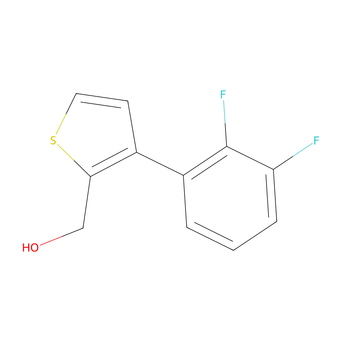[3-(2,3-Difluorophenyl)thiophen-2-yl]methanol molecular structure, CAS 1261732-46-0
