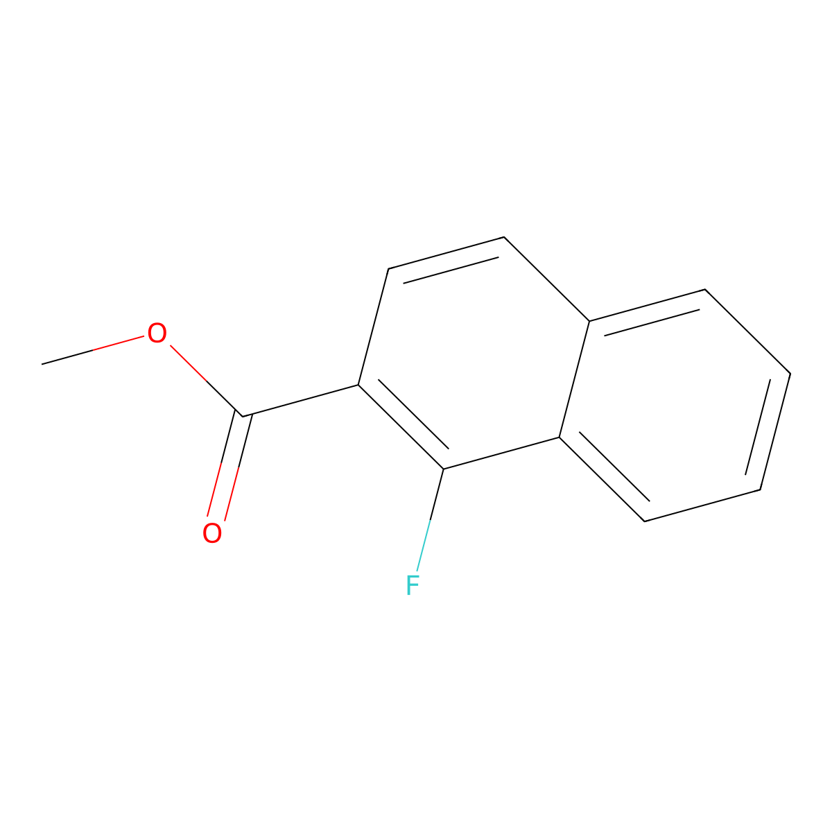 Methyl 1-fluoronaphthalene-2-carboxylate molecular structure, CAS 1261733-76-9