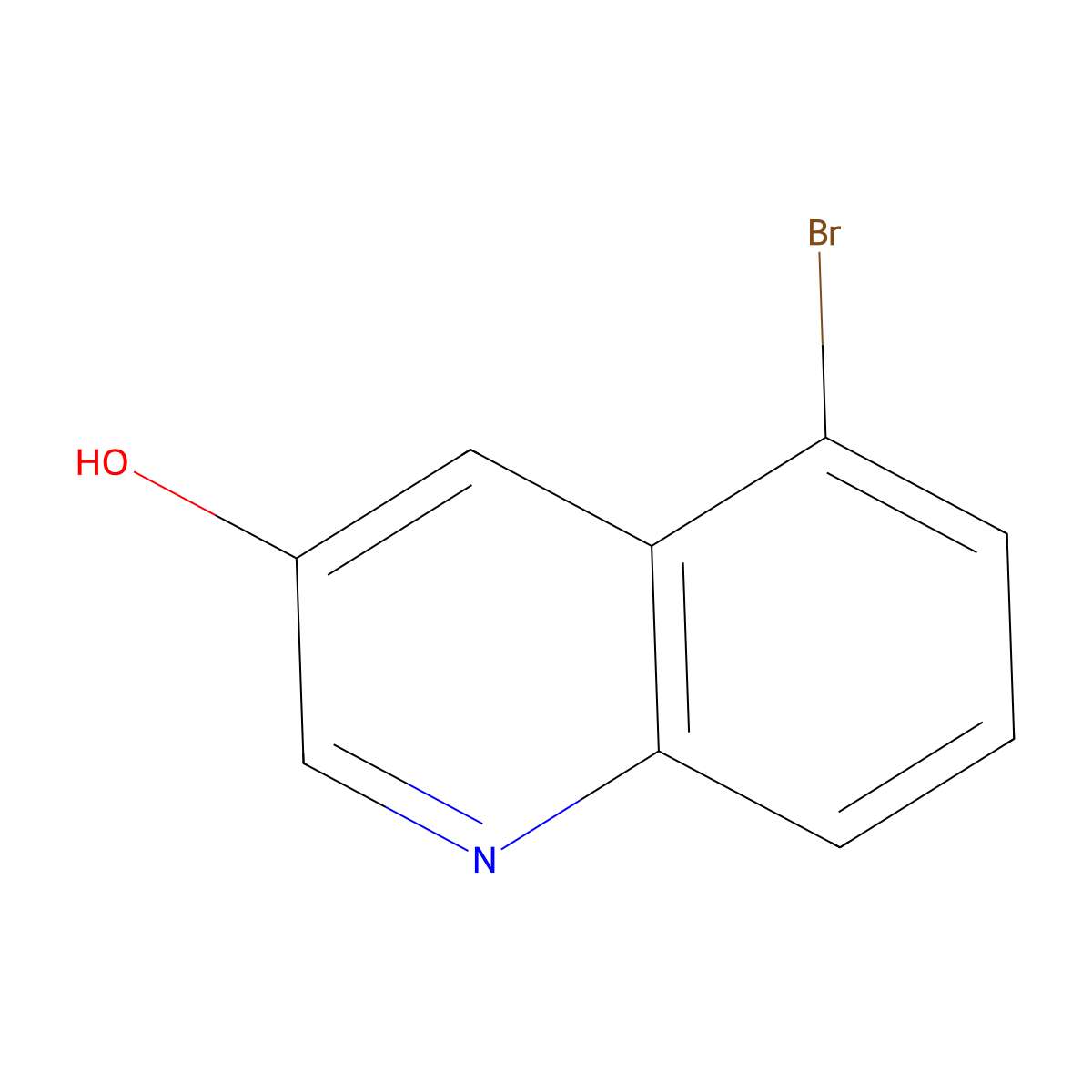 5-Bromoquinolin-3-ol molecular structure, CAS 1261733-77-0