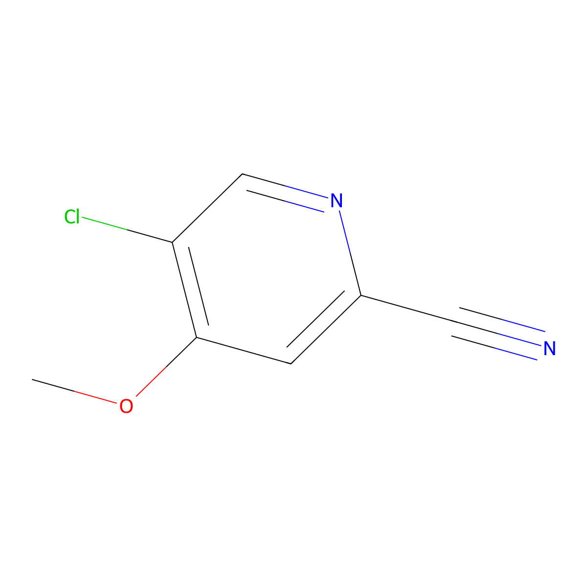 5-Chloro-4-methoxypicolinonitrile molecular structure, CAS 1261733-88-3