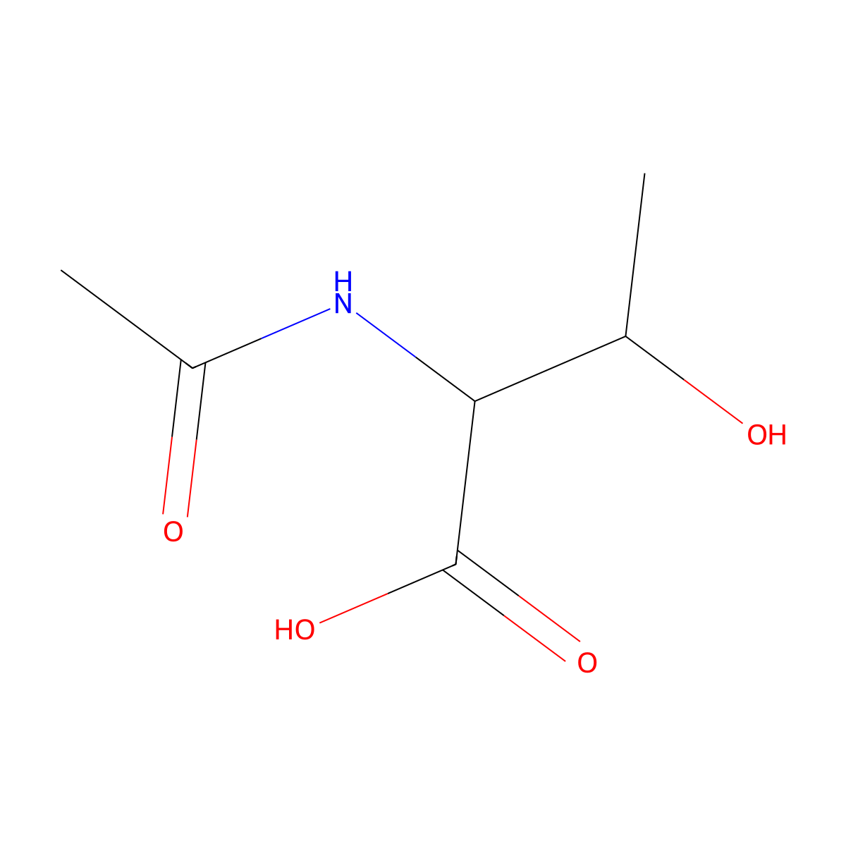 (2R,3R)-2-acetamido-3-hydroxybutanoic acid molecular structure, CAS 1261734-36-4