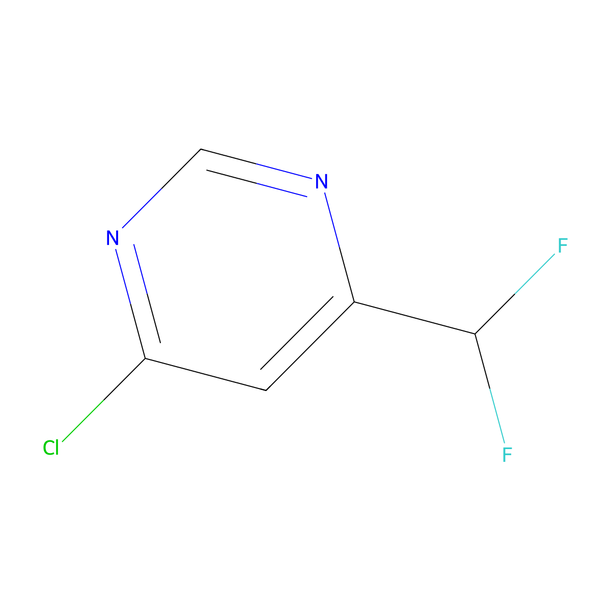 4-Chloro-6-(difluoromethyl)pyrimidine molecular structure, CAS 1261737-05-6