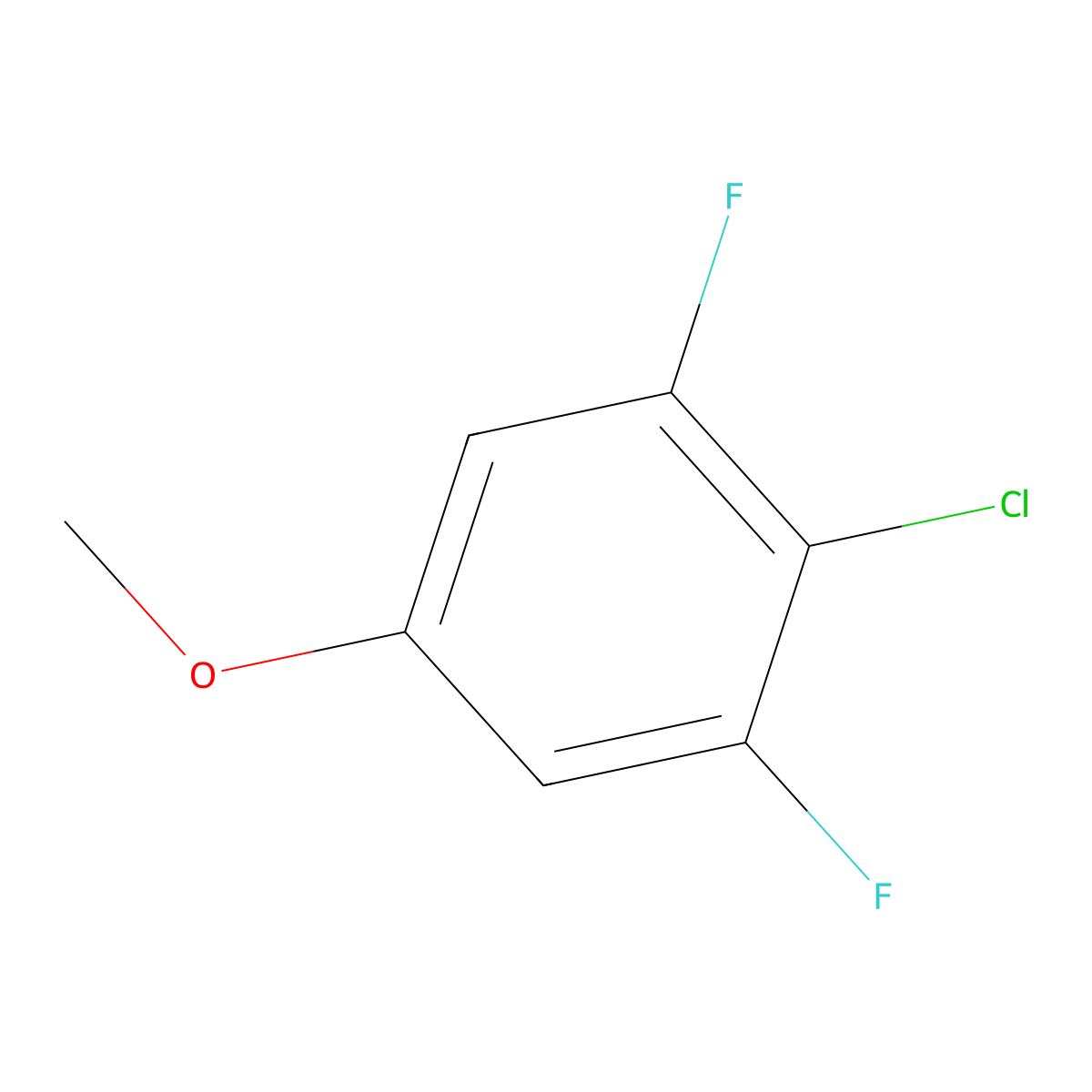 2-Chloro-1,3-difluoro-5-methoxybenzene molecular structure, CAS 1261737-44-3