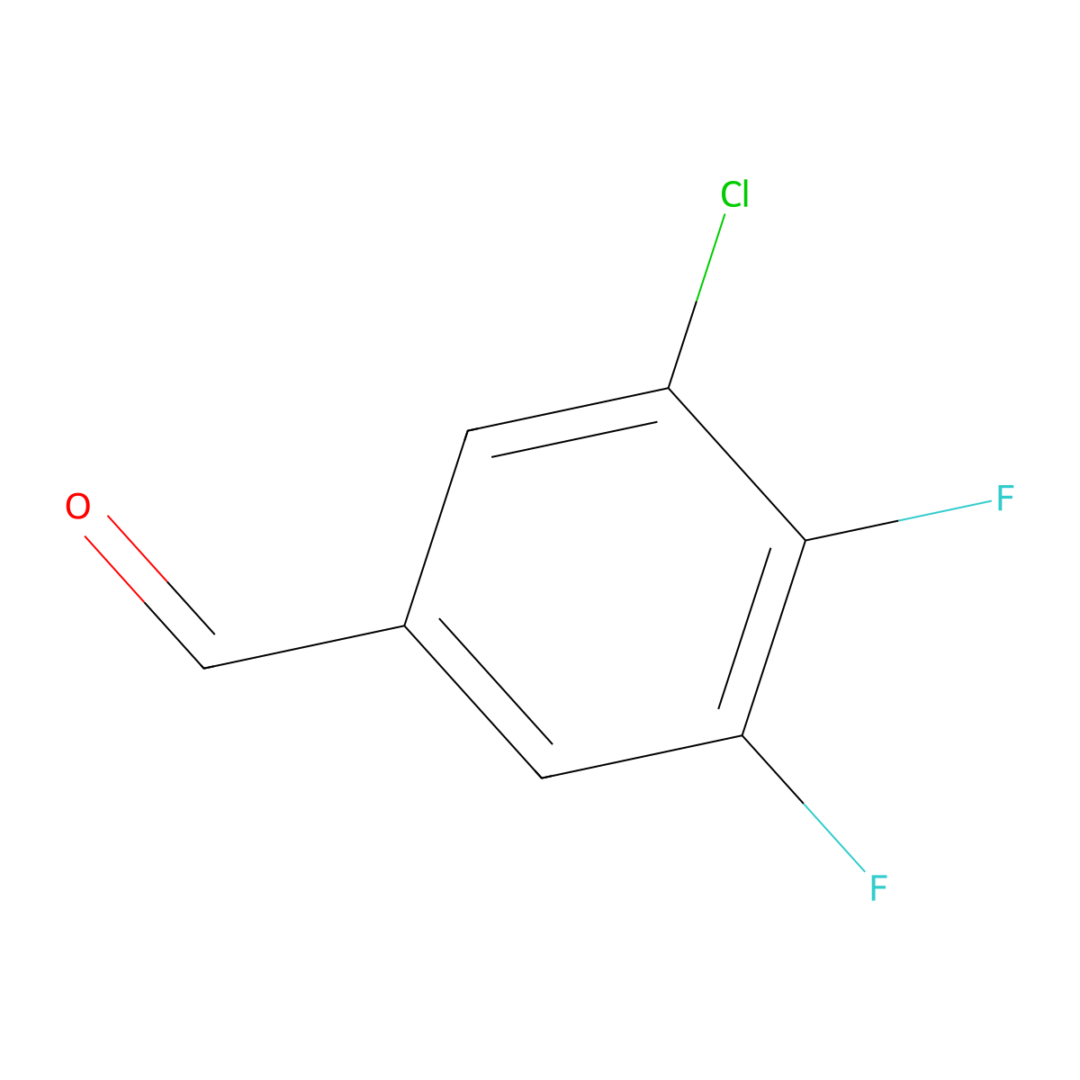 3-Chloro-4,5-difluorobenzaldehyde molecular structure, CAS 1261737-50-1
