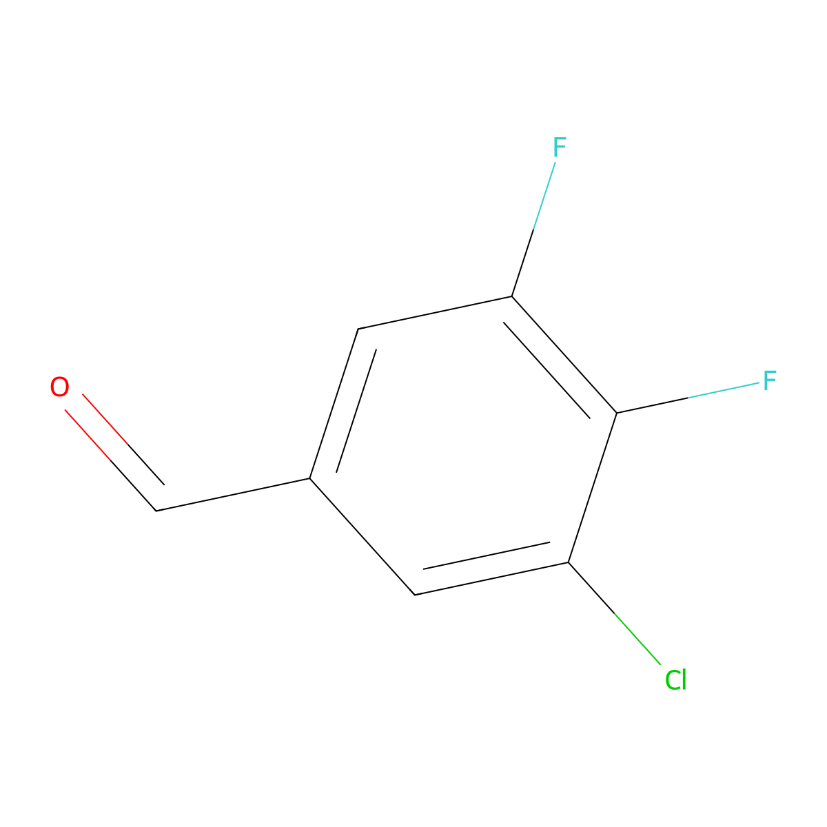 3-Chloro-4,5-difluorobenzaldehyde molecular structure, CAS 1261737-50-1