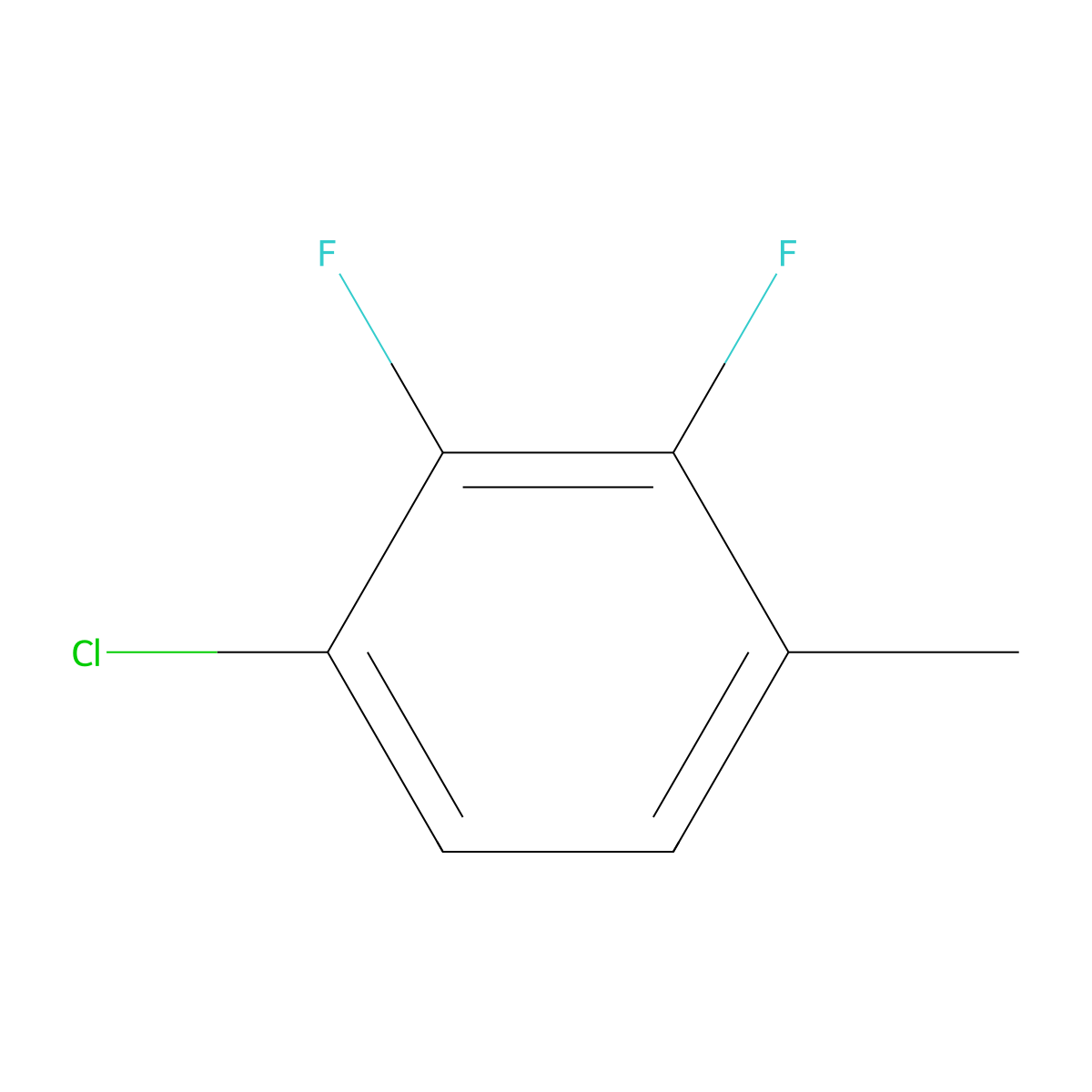 1-Chloro-2,3-difluoro-4-methylbenzene molecular structure, CAS 1261737-51-2