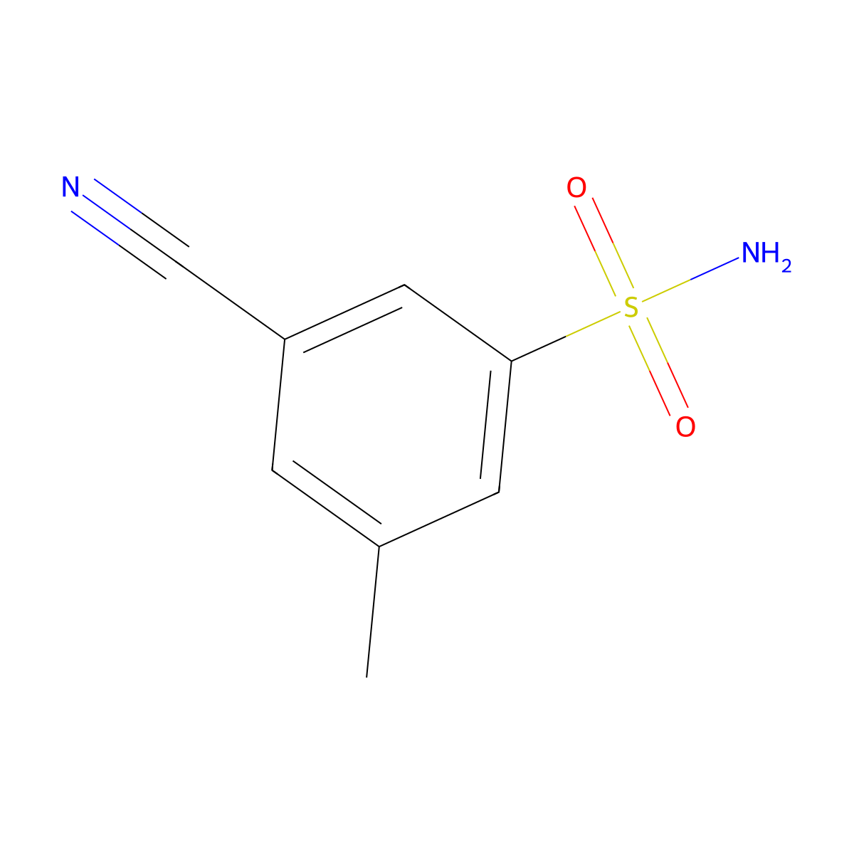 3-Cyano-5-methylbenzene-1-sulfonamide molecular structure, CAS 1261737-57-8