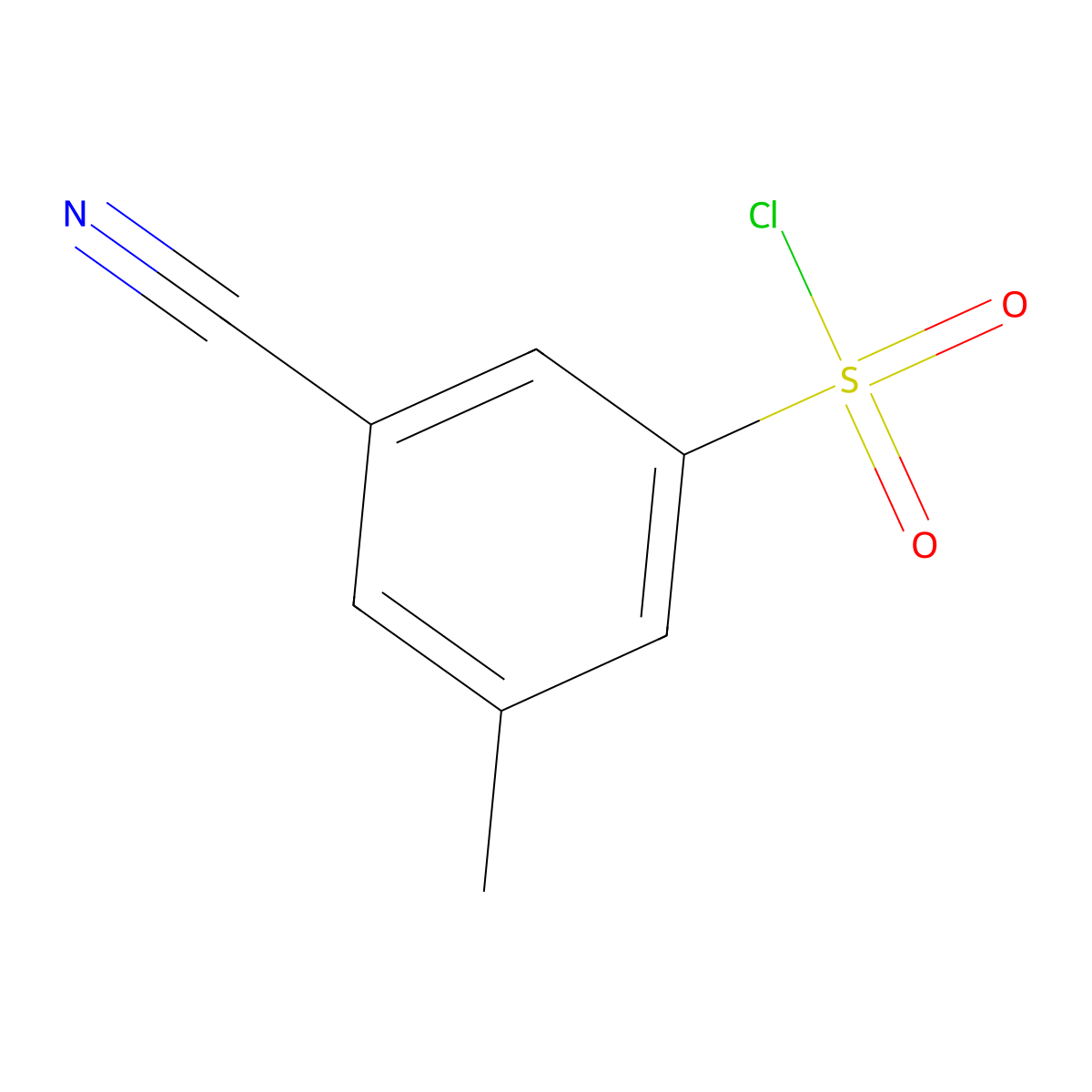 3-Cyano-5-methylbenzene-1-sulfonyl chloride molecular structure, CAS 1261737-59-0