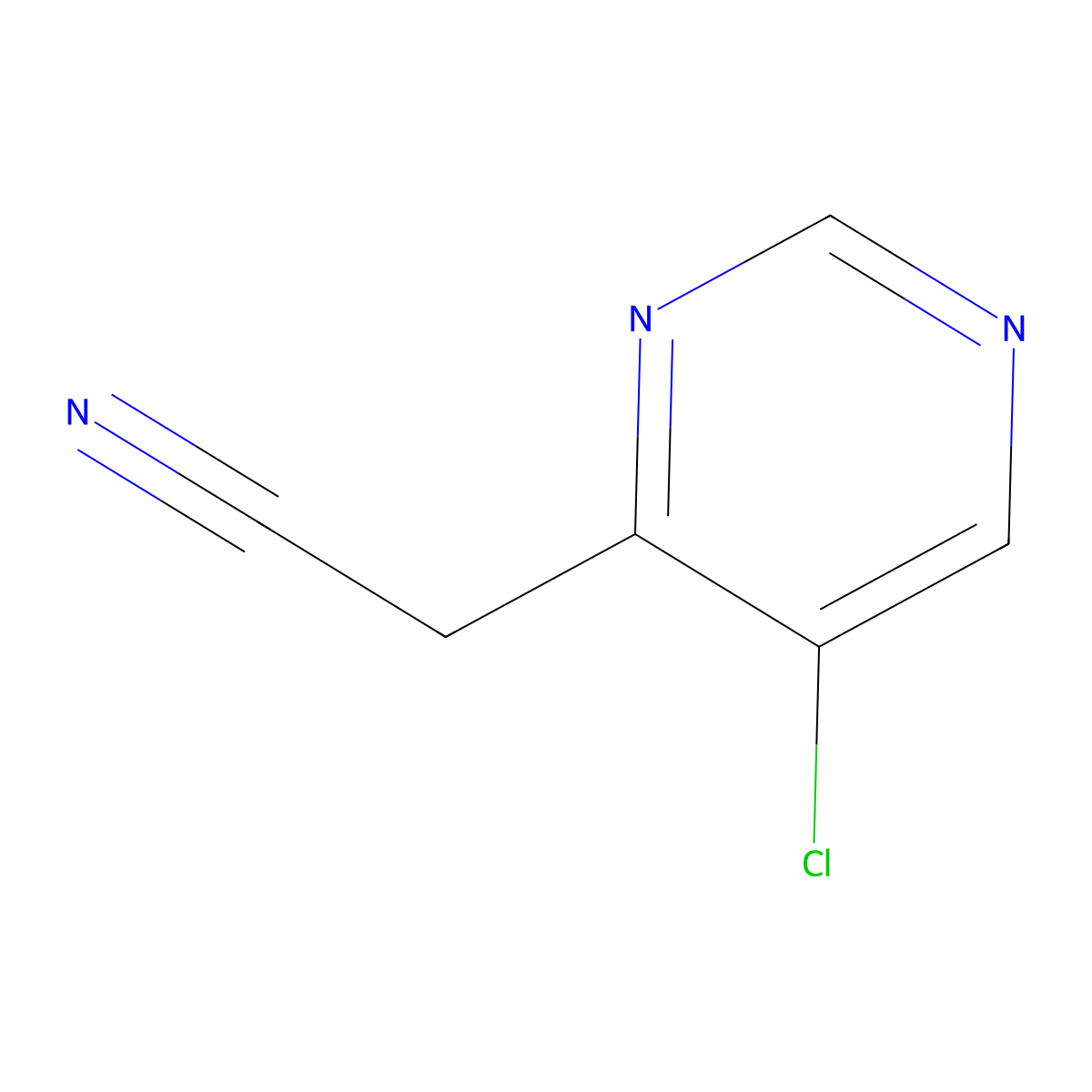 2-(5-Chloropyrimidin-4-yl)acetonitrile molecular structure, CAS 1261737-95-4